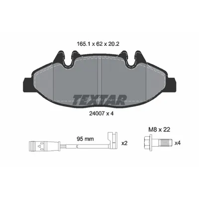 Set placute frana, frana disc TEXTAR 2400701