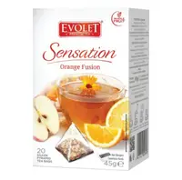 Ceai cu portocale Orange Fusion, 20 plicuri, Evolet