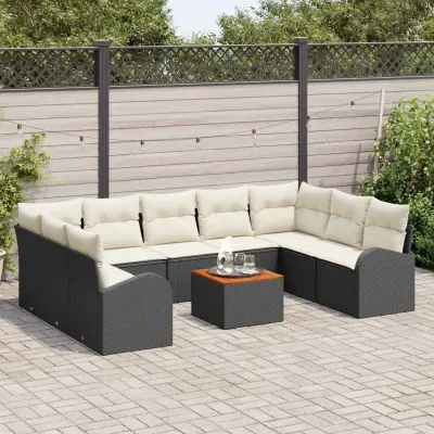 vidaXL 10 buc. Negru