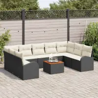 vidaXL 10 buc. Negru