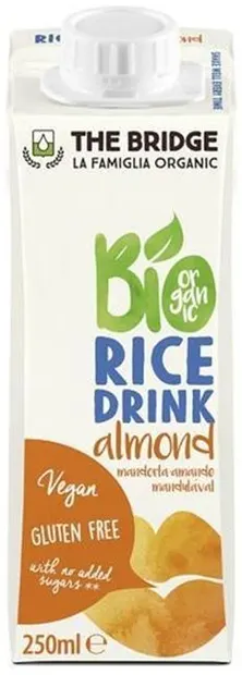 Băutură organică de orez cu migdale, 250 ml, The Bridge