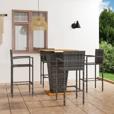 Gossi set mobilier bar de gradina, 5 piese, gri