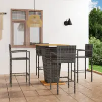 Gossi set mobilier bar de gradina, 5 piese, gri