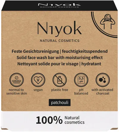 Niyok Săpun hidratant pentru față Patchouli, 80 g