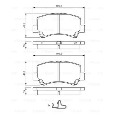 Set placute frana, frana disc BOSCH 0 986 424 626