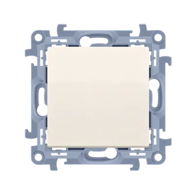 Pulsant, un modul 10 A, 250V~, crem, borne cu surub