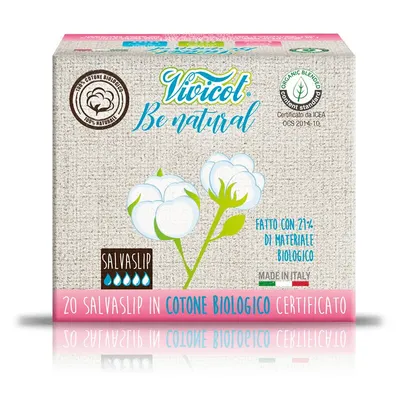 Protej slip din bumbac ecologic 1 picatura 20buc Vivicot