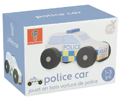 Jucărie pentru copii Orange Tree Toys - Mașină de poliție din lemn