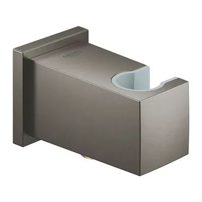 Cot de iesire Grohe Euphoria Cube 26370AL0, 1/2 inch, universal, filet tata, suport, mat, hard graphite