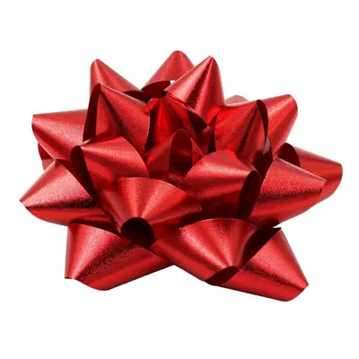 Set 10 steluțe autoadezive, 7 cm, Brizzolari, culoarea roșu metalizat