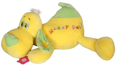 Jucărie de pluș Amek Toys - Câine, galben, 53 cm