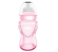 Biberon cu gura larga roz +6luni, 250ml, PUR
