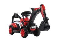 Mini excavator pentru copii 1-3 ani, model Kinderauto BJXZ216 cu incarcator manual, rosu