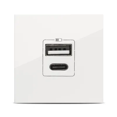 Moda Voice, priza USB A+C 5V 2,4A 2M, alb, Elbi