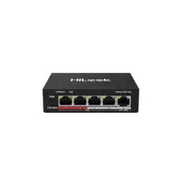Switch PoE cu 4 porturi HikVision HiLook NS-0105P-35(B), 10/100 Mbps, 1 Gbps, 0.744 Mpps, MAC 1K, fara management