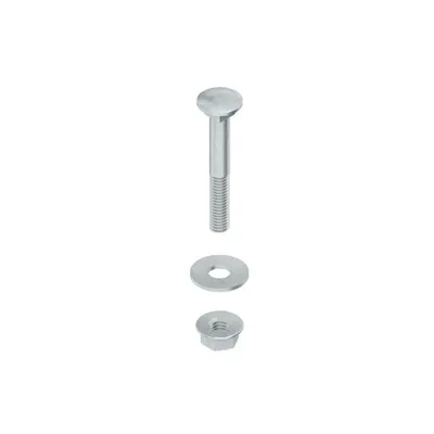 Surub cu cap ciuperca conform. la DIN 603 incl. saiba in forma de corp conform. conform DIN EN ISO 7093-1 si piulita cu flansa dintata conform. conform DIN EN 1661 FLDM 6X30