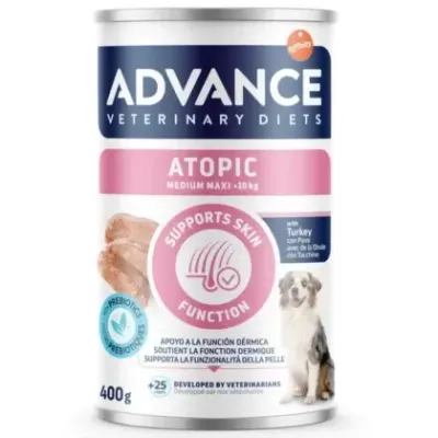 Conserva dietetica pentru caini Advance Atopic Medium Maxi cu curcan 400 gr