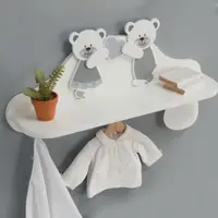 Raft cu umerașe Italbaby - Dolci Coccole, бял/сив