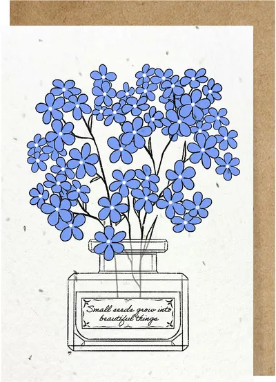 Card cu semințe pentru plantare GloryArt - Buchet cu flori