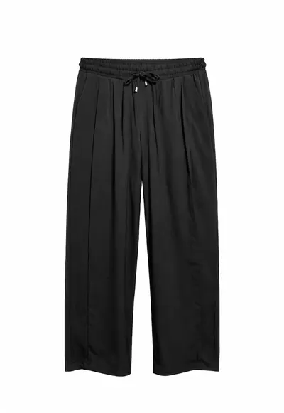 Pantaloni dama elastic - negru - 100% poliester