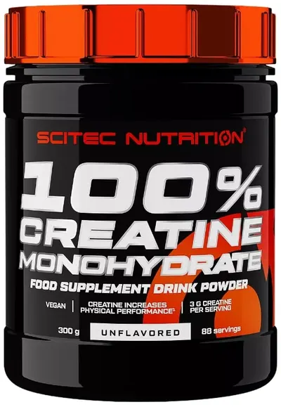 100% Creatine Monohydrate, fără gust, 300 g, Scitec Nutrition