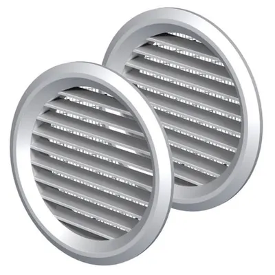 Set 2 grile usa diam 80mm, ABS cu plasa