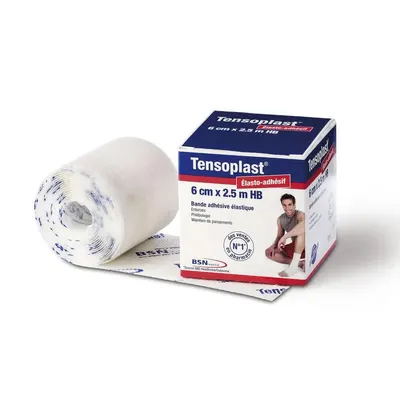 Bandă adezivă elastică Tensoplast 6 cm x 2,5 m pentru strapping