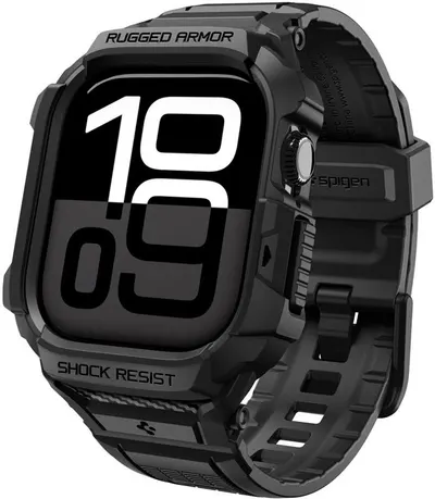 Curea Spigen - Rugged Armor Pro 2, Apple Watch 11, 42 mm, Matte Black
