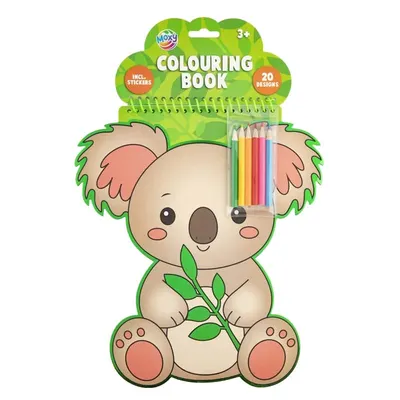 Carte de colorat in forma de koala + 6 creioane colorate, Grafix