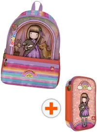 Set școlar Santoro Gorjuss Be Kind To All Creatures ghiozdan și penar cu accesorii