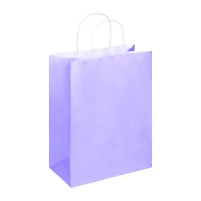 Pungi din Hartie cu Manere, Lila, Interior Alb, 32 x 12 x 41 cm, 100 Bucati