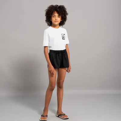 Tricou Anti-UV Surf 100 UPF50+, UV>95% Negru/ Alb Copii