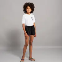 Tricou Anti-UV Surf 100 UPF50+, UV>95% Negru/ Alb Copii