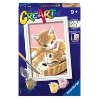 Ravensburger - CreArt pictura pe numere pentru copii pisicute dragalase