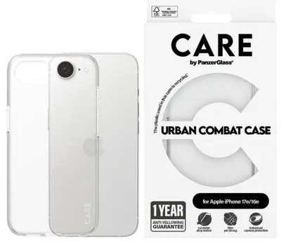 Husă CARE – Urban Combat, iPhone 16e/17e, transparentă