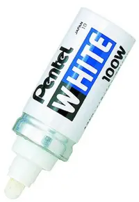 Mini marker permanent Pentel White X100W - 6.6mm, alb