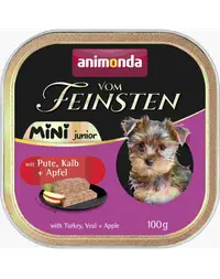 Hrană umedă căței rase mici junior ANIMONDA Mini 100g curcan vițel măr