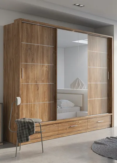 Dressing Samira 2 , Stejar, 250x215x60 Cm