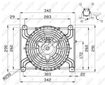Ventilator radiator (cu carcasa) NISSAN CABSTAR, NT400 CABSTAR 2.5D 3.0D dupa 2006