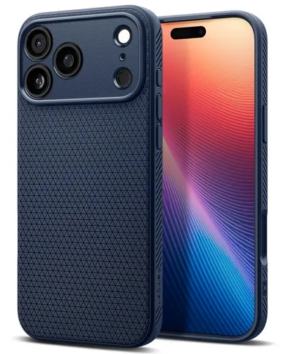 Husa Spigen - Liquid Air, iPhone 17 Pro, albastru