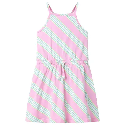 Rochie pentru copii cu șnur, fără mâneci, roz, 104