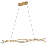 LED Pendul Eglo - Lasana 4, 35W, 5300 lm, L-900,maro deschis/alb