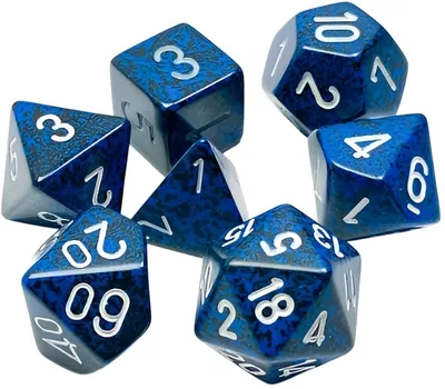 Set de zaruri Chessex Speckled Stealth Polyhedral (7 buc.)