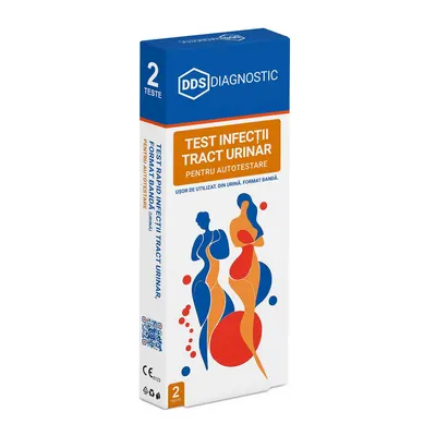 Test rapid infectii tract urinar format banda (urina) Autotestare, 2 bucati, DDS Diagnostic