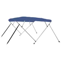 vidaXL Parasolar barcă Bimini cu 4 arcuri, albastru, 243x180x137 cm