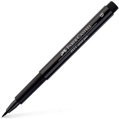 Marker cu pensula Faber-Castell Pitt Artist - negru, 199