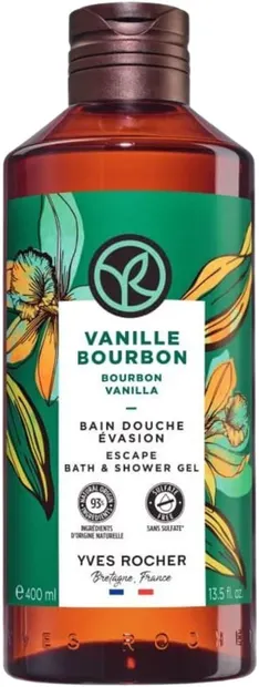 Yves Rocher Bain Nature Gel de duș , vanilie, 400 ml