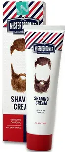 Mister Groomer Cremă de ras cu cărbune activ, 100 ml