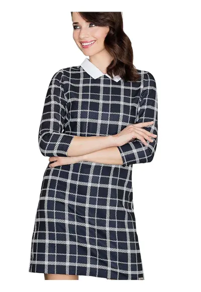 Rochie de zi - Poliester - Midi - Negru