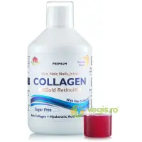 Colagen Lichid Gold Retinol Tip 1 si 3 - 10.000 mg + Retinol 800mcg, Biotina, MSM, Acid Hialuronic, Zinc, Seleniu, Siliciu, Vitamine 500ml